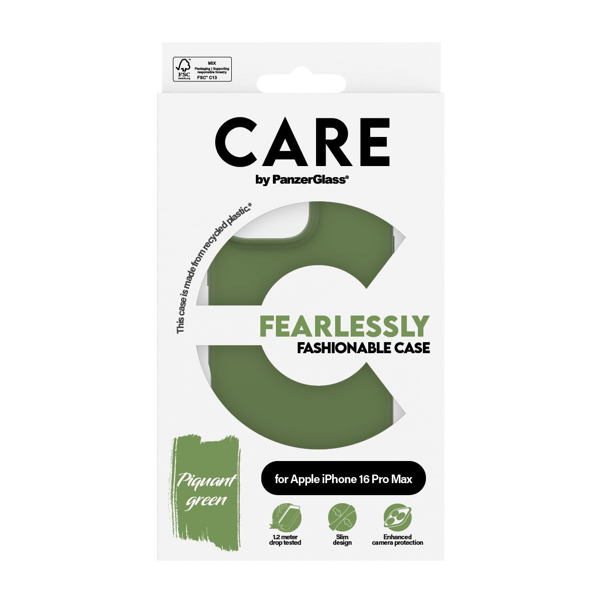 CARE by PanzerGlass® Fashionable Case Grün iPhone 16 Pro Max